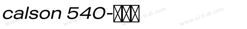 calson 540字体转换